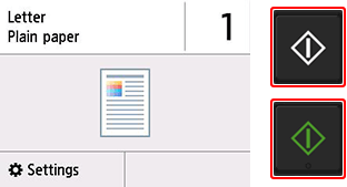 figure: Copy settings screen